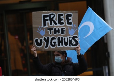 LONDON - 05 October 2021:  Tens Of Protesters In The British Capital London Condemned The Chinese Government’s Systematic Campaign Of Human Rights Violations