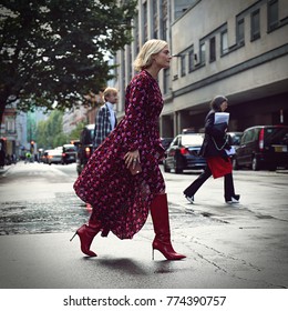 LONDON- 18 September 2017 Pandora Sykes On The Street During The London Fashion Week