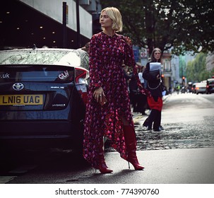 LONDON- 18 September 2017 Pandora Sykes On The Street During The London Fashion Week