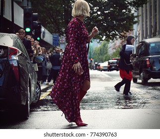 LONDON- 18 September 2017 Pandora Sykes On The Street During The London Fashion Week