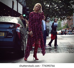 LONDON- 18 September 2017 Pandora Sykes On The Street During The London Fashion Week