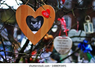 LONDON - 25 FEBRUARY 2017: A Memorial To George Michael, Highgate Village