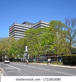 LONDON 26 APRIL 19. 2020. Charing Cross Hospital Is A 511 Bed Hospital Designed In The Shape Of A Cross By Ralph Tubbs And Opened In 1973 In The Borough Of Hammersmith & Fulham, London, UK.