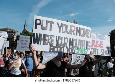 LONDON - 29TH JULY, 2020: NHS Staff March From St Thomas' Hospital To Downing Street, Against Pay Cuts In The Health Service. 