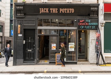 LONDON - APR 2018: Fast Food Restaurant And 