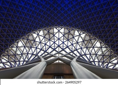 LONDON - APRIL 13, 2013: Architecture Detail Inside King's Cross Railway Station. The Annual Rail Passenger Usage Between 2011 - 2012 Was 27.874 Million.