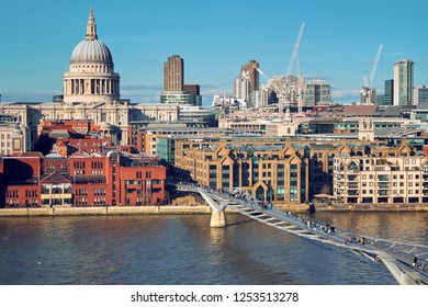 London Architecture, View Fom Southbank Of Thames River