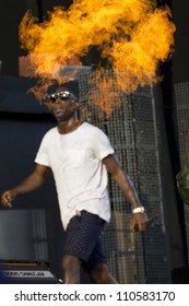 LONDON - AUG 19: Tinie Tempah Performs At V Festival Chelmsford, AUG 19, 2012 In Chelmsford, UK