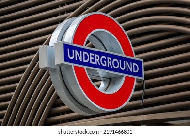 LONDON - August 16 2022: London Underground Sign