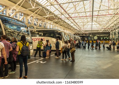 London. August 2018. A View Of Victoria Coach Station In London