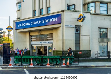 London. August 2018. A View Of Victoria Coach Station In London