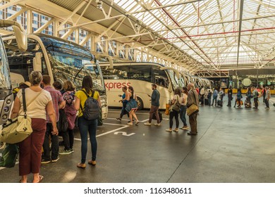 London. August 2018. A View Of Victoria Coach Station In London