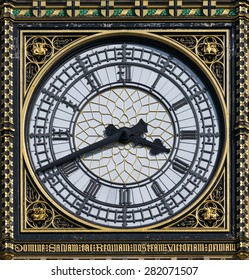 London Big Ben Clock, detail of.