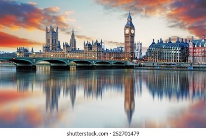 London - Big ben and houses of parliament, UK