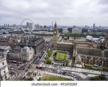 London With The Big Ben Tower Clock The Skyline Aerial