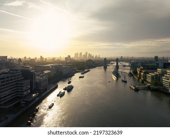 London Bridge Aerial View Of The Thames River 