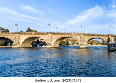 London Bridge in Lake Havasu, old historic bridge rebuilt with original stones, USA - Powered by Shutterstock