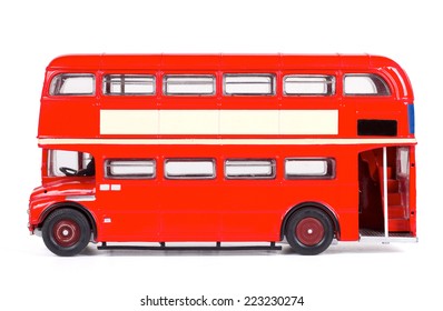 London Bus Isolated With Clipping Path