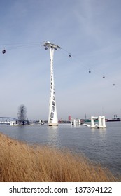 London Cable Car Above River Thames