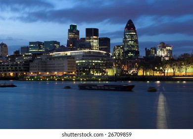 London City Skyline At Night