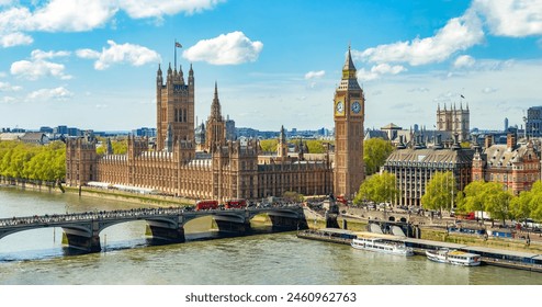 London cityscape with Houses of Parliament and Big Ben tower, UK - Powered by Shutterstock