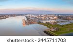 London Cruise Terminal and Tilbury Docks, MV Columbus cruiseship, Tilbury, Port of London, River Thames, Essex, England, United Kingom, Europe