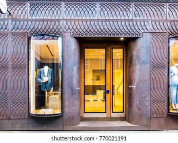 London, December 2017. A view of the Paul Smith store on Albemarle street in Mayfair.