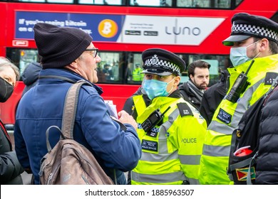 LONDON, ENGLAND- 14 December 2020: Anti-lockdown Protesters At A Protest In Parliament Square, Organised By The National Alliance For Freedom From Lockdowns