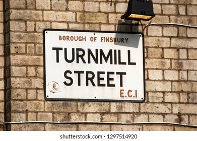 London, England - April 21, 2007: Turnmill Street Is One Of The Oldest Streets In London, It Was Known As A Centre Of Crime And Prostitution In Islington.