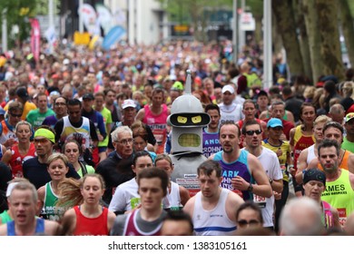 London, England, April 28th 2018: Fancy Dress Runner In The 2019 London Marathon