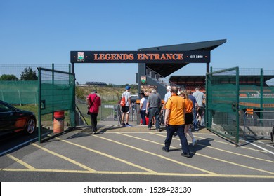 LONDON, ENGLAND - AUGUST 26, 2019: People Entering Legends Entrance At The Hive Stadium In London, England