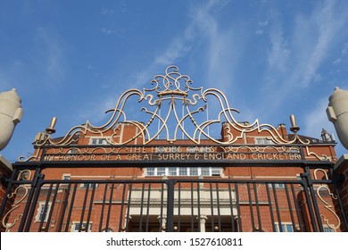 LONDON, ENGLAND - AUGUST 27, 2019: View Of The Hobbs Gates At Kia Oval In London, England