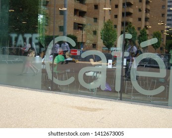 London, England, August 5th, 2009: The Logo Of Tate Modern London Cafe 