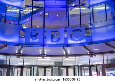 London, England - Dec 30th 2019: Entrance to BBC