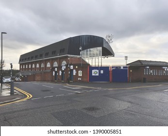 LONDON, ENGLAND - FEBRUARY 28, 2019: Street View With Selhurst Park, Crystal Palace FC Stadium In London, England