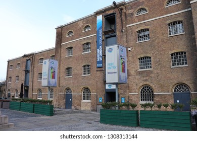 London, England, February 9th 2019: Museum Of London Docklands In West India Quay