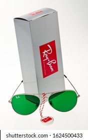 London, England - January 09, 2013: Fake Ray-Ban Aviator Sunglasses, Fake Luxury Items Are Being Mass Produced Around The World And Sold As Authentic Items, But Made To A Much Lower Quality.