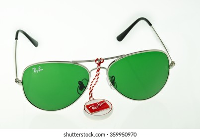 London, England - January 09, 2013: Fake Ray-Ban Aviator Sunglasses, Fake Luxury Items Are Being Mass Produced Around The World And Sold As Authentic Items, But Made To A Much Lower Quality.