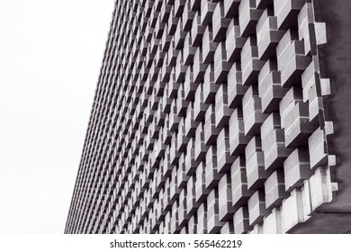 LONDON, ENGLAND - JANUARY 14, 2017: Tate Modern Brick Building Wall.