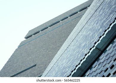 LONDON, ENGLAND - JANUARY 14, 2017: Tate Modern Brick Building Wall.