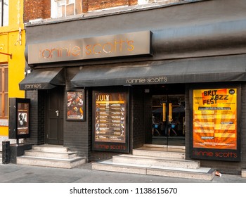 London, England - July 02, 2009: Ronnie Scotts Jazz Club, 47 Frith Street, Soho, London, Britain. First Opened In 1965, This Was The Clubs Second Venue.