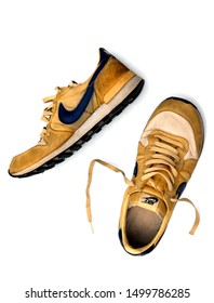 London, England - July 28, 2007: Pair Of Nike Equator Running Shoes, Made By Nike Inc In The USA Since 1964.