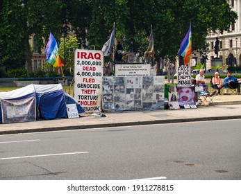 London England - July 3 2009; Anti Iraq Protesters In Street In London