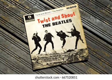 London, England - June 15, 2017: Twist and Shout Record Single first released  on 22nd March 1962 on Parlophone label and produced by George Martin. 