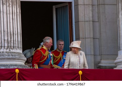 London / England - June 2019: British Army Trooping The Colour For Her Majesty The Queen's Birthday Parade 