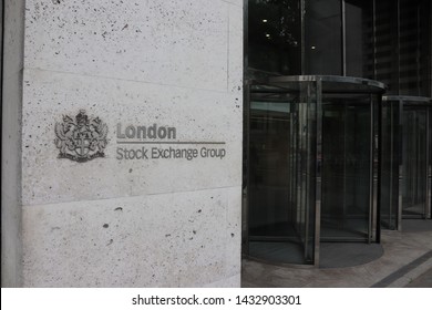 London, England, June 24th 2019: London Stock Exchange Entrance In The City Of London