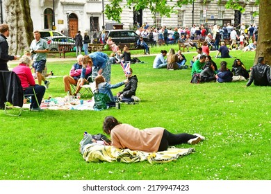London; England - june 25 2022 : Berkeley Square Gardens in the Mayfair district