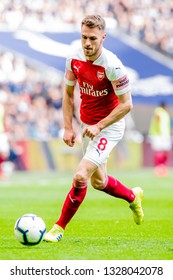 London, England - March 02 2019: Aaron Ramsey Arsenal FC During The Premier League Match Between Tottenham Hotspur And Arsenal At Wembley Stadium