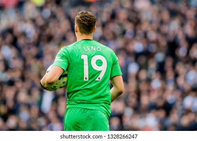 London, England - March 02 2019: Bernd Leno Of Arsenal During The Premier League Match Between Tottenham Hotspur And Arsenal At Wembley Stadium