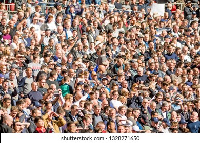 London, England - March 02 2019: the supporter of Tottenha Hotspurs during the Premier League match between Tottenham Hotspur and Arsenal at Wembley Stadium
